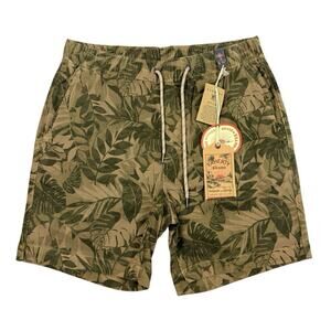 Faherty Shorts Mens Small Jungle Tropical Drawstring Pull On 6.5" Inseam NEW